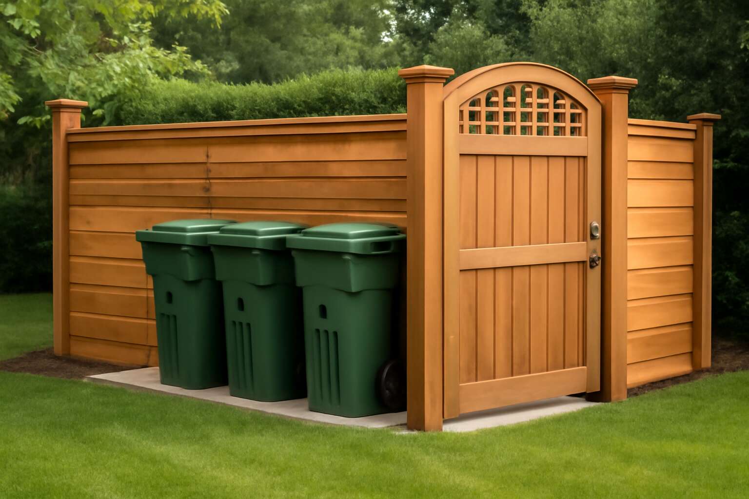 fences to hide trash cans
