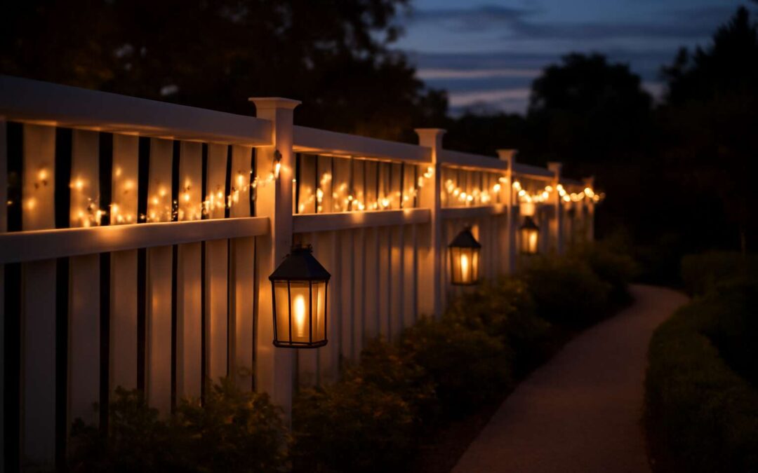 Brighten Your Backyard: fences with lights for curb appeal