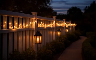 Brighten Your Backyard: fences with lights for curb appeal