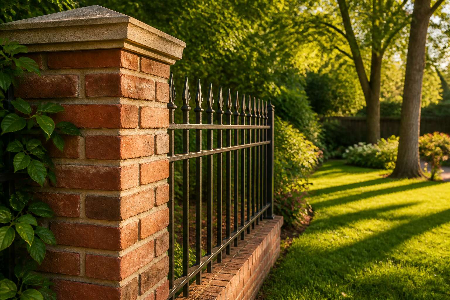 fences with brick pillars